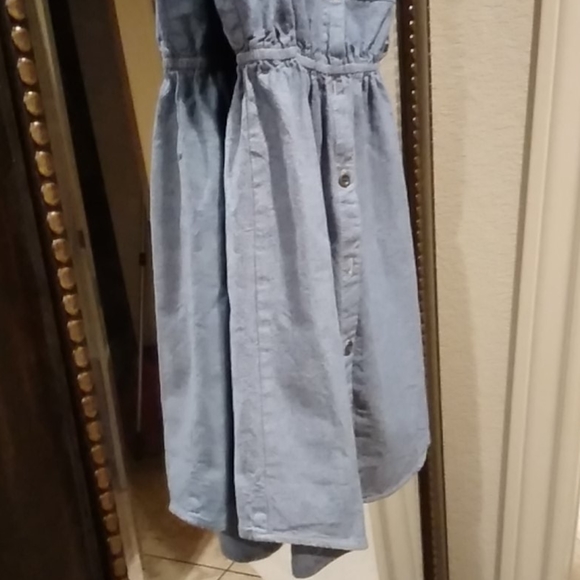 🎁FREE WITH PURCHASE Papaya denim look shirt dress - Picture 7 of 9